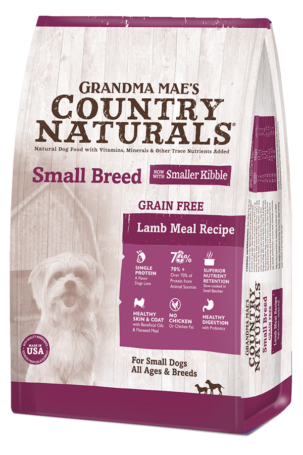 Grain Free Small Breed Lamb Meal Grandma Mae s Country Naturals